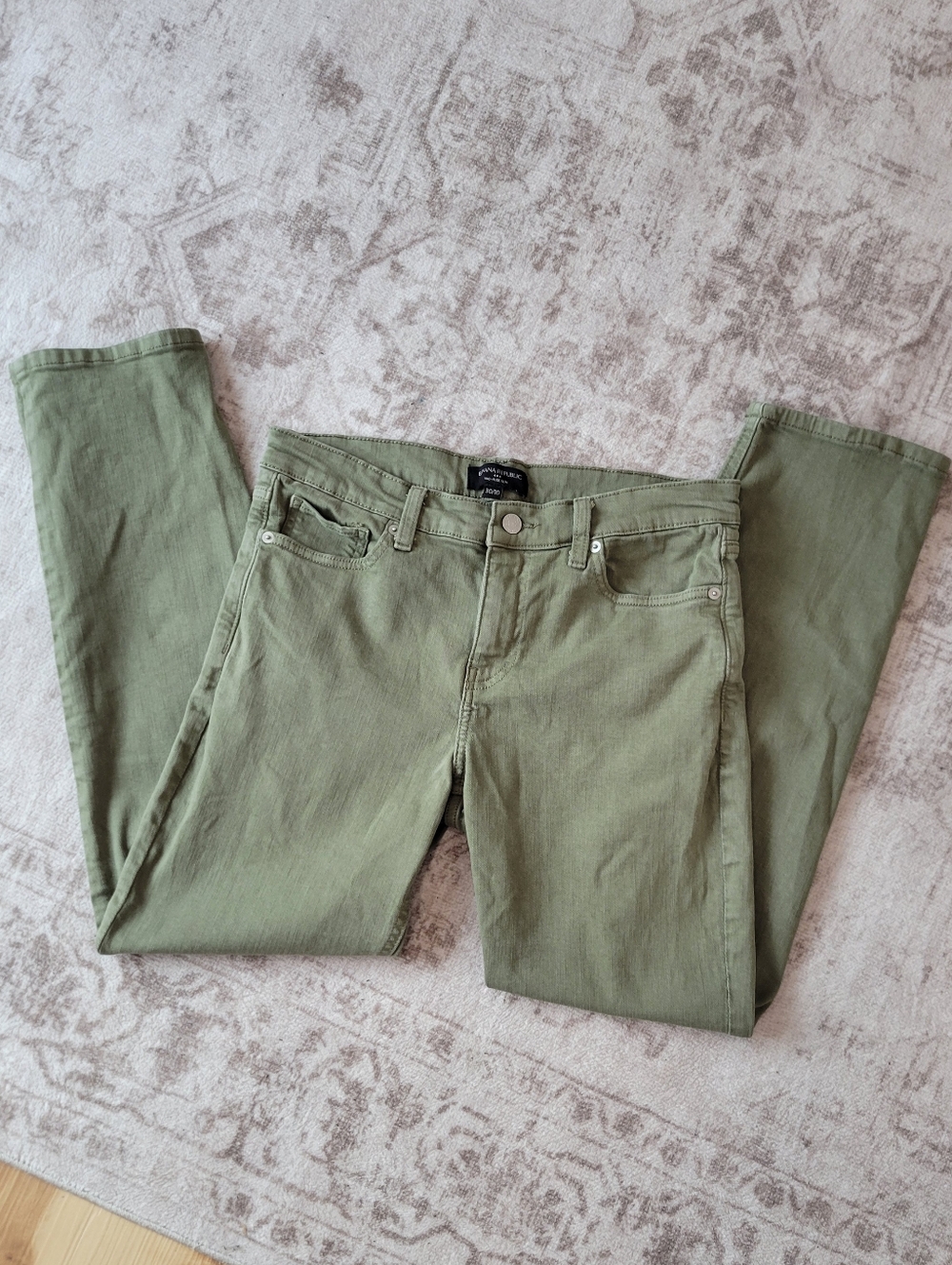 Banana Republic Mid Rise Slim Womens Jeans 30 Olive Sage Green